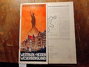 Imagen del vendedor de Deutschland Westfalen Hessen Weserbergland a la venta por Windau Antiquariat