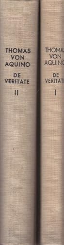 Bild des Verkufers fr Des Hl. Thomas von Aquino Untersuchungen ber die Wahrheit. (Quaestiones Disputatae de Veritate) Band 1 (Quaestio 1-13) und Band 2 (Quaestio 14-29). In deutscher bertragung von Dr. Edith Stein. zum Verkauf von Altstadt Antiquariat Goslar