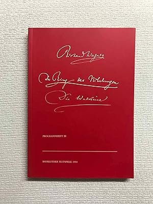 Bayreuther festspiele 1988/III. Programmheft III. Die Walküre