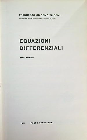 Immagine del venditore per Equazioni differenziali venduto da Librodifaccia