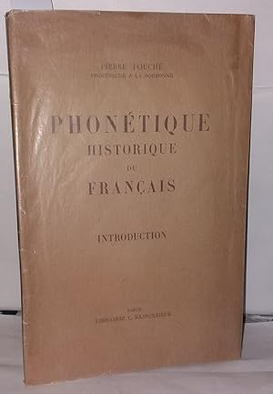 Seller image for Phontique historique du Franais Introduction for sale by Librairie Albert-Etienne