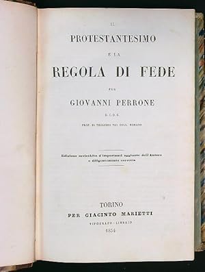 Bild des Verkufers fr Il protestantesimo e la regola di fede zum Verkauf von Librodifaccia