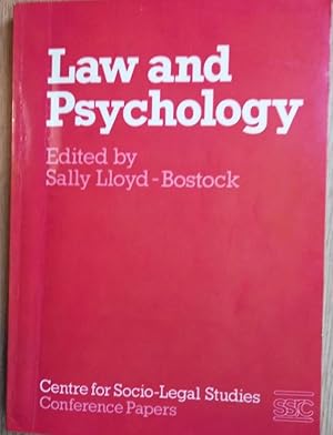 Seller image for LAW AND PSYCHOLOGY for sale by Douglas Books