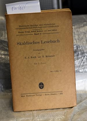 Skaldisches Lesebuch herausgegeben von E.A.Kock und R. Meissner - Teil 1: Text + Teil 2: Wörterbu...
