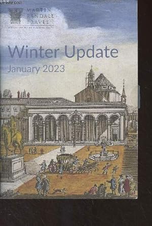 Bild des Verkufers fr Martin Randall Travel - Winter Update, january 2023 : Prague Spring - Modern Art on the Cte d'Azur - Leipzig Mahler Festival - In Search of Alexander - Essential South India - The Venetian Land Empire - Florentine Palaces - Art in Tyrol, South & North. zum Verkauf von Le-Livre