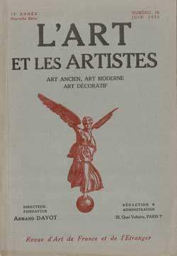 Imagen del vendedor de L'Art et les Artistes, Numro 58, Juin 1925 a la venta por Wittenborn Art Books