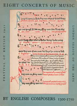 Eight Concerts of Music by English Composers 1300-1750