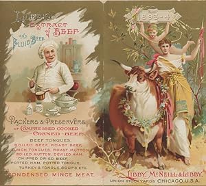 Seller image for 1893-1894 ADVERTISEMENT/CALENDAR FOR LIBBY, MCNEILL & LIBBY, CHICAGO, U.S.A. for sale by BUCKINGHAM BOOKS, ABAA, ILAB, IOBA