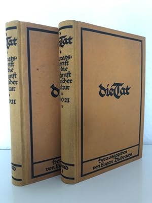 Die Tat. Monatsschrift für die Zukunft deutscher Kultur. 12. Jahrgang 1920/21 in zwei Bänden (kom...