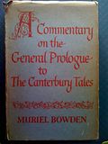 Seller image for A Commentary on the General Prologue to The Canterbury Tales by Muriel Bowden for sale by Earthlight Books