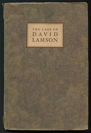 Seller image for The Case of David Lamson: A Summary for sale by Between the Covers-Rare Books, Inc. ABAA