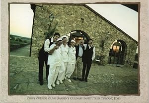 Image du vendeur pour ad postcard: Chefs Outside Olive Garden's Culinary Institute in Tuscany, Italy mis en vente par Mobyville