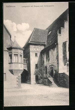 Bild des Verk�ufers f�r Ansichtskarte Heilbronn, Landgericht mit Aufgang zum Schwurgericht zum Verkauf von Bartko-Reher