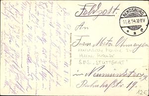 Ansichtskarte / Postkarte Rendsburg, Kriegsschiff SMS Stuttgart, Knigsberg Klasse, geffnete ...