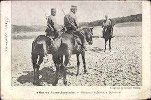 Seller image for Ansichtskarte / Postkarte Russisch Japanischer Krieg, Groupe d'claireurs japonais, Japanische Aufklrer, Kavallerie for sale by akpool GmbH