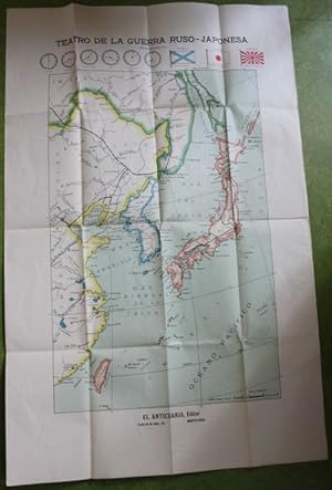 Teatro de la Guerra Ruso-Japonesa (Farbige Landkarte-map-mapa)