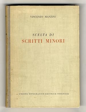 Scelta di scritti minori.