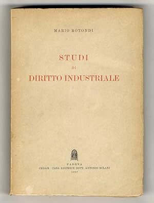 Seller image for Studi di diritto industriale. for sale by Libreria Oreste Gozzini snc