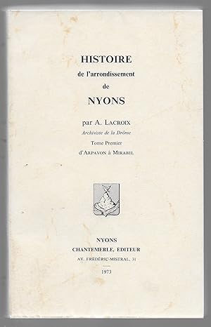 Histoire de l'arrondissement de Nyons