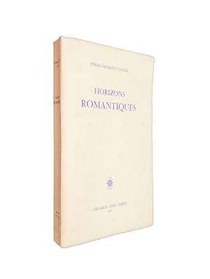 Imagen del vendedor de Horizons romantiques a la venta por Librairie Douin