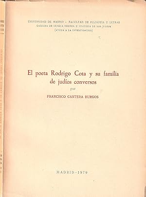 El poeta Rodrigo Cota y su familia de judios conversos