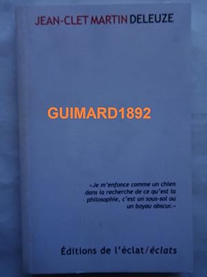 Bild des Verkufers fr Deleuze zum Verkauf von Librairie Michel Giraud