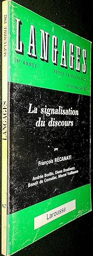 Seller image for Langages, revue trimestrielle - Septembre 1982 N 67 - La signalisation du discours for sale by Le Chemin des philosophes
