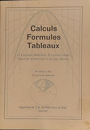 Calculs Formules Tableaux