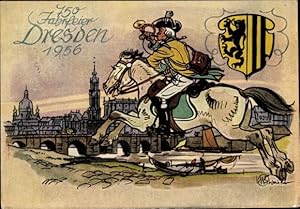 Künstler Ansichtskarte / Postkarte Schmidt, Dresden, 750 Jahrfeier, Briefmarkenausstellung Sachse...