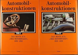 Automobilkonstruktionen; Teil: Teil 1+2., 1902-1922 + 1923 - 1929