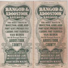 BANGOR AND AROOSTOOK RAILROAD TIMETABLE 1905