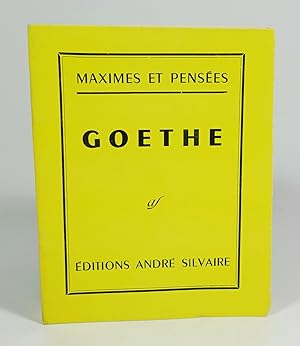 Immagine del venditore per Goethe. Maximes et penses venduto da Librairie L'Autre sommeil