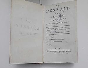 Seller image for De L'Esprit. Tome premier for sale by librisaggi