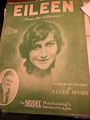 Eileen from Old Killarney. Illustrated Vintage Sheet Music.