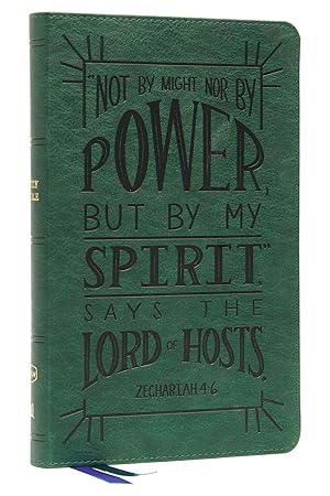 NKJV, Thinline Youth Edition Bible, Verse Art Cover Collection, Leathersoft, Green, Red Letter, C...