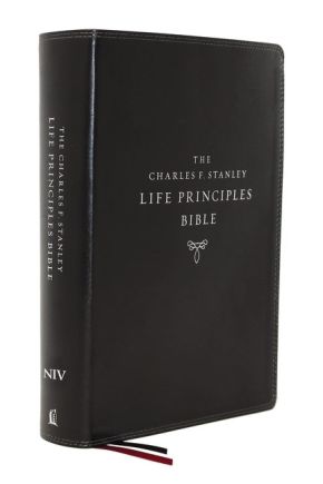 NIV, Charles F. Stanley Life Principles Bible, 2nd Edition, Leathersoft, Black, Thumb Indexed, Co...