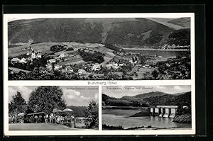 Bild des Verkufers fr Ansichtskarte Ruhrberg / Eifel, Verkaufsstand Lauscher, Staudamm Obersee mit berlauf, Gesamtansicht zum Verkauf von Bartko-Reher