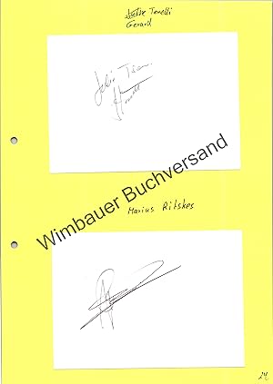 Bild des Verkufers fr Original Autogramm Christopher Campbell + Nicolas Comar + Gerard Tonelli + Marius Ritskes Racing driver /// Autogramm Autograph signiert signed signee zum Verkauf von Antiquariat im Kaiserviertel | Wimbauer Buchversand