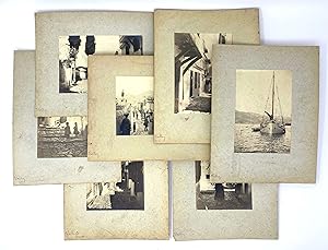 Collection of Seven Loose Original Gelatin Silver Photos of Vathy, the Main Town on the Greek Isl...