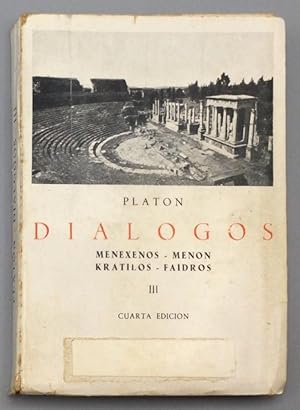 Seller image for DILOGOS III: Menexenos - Menn - Kratilos - Faidros. for sale by Els llibres de la Vallrovira