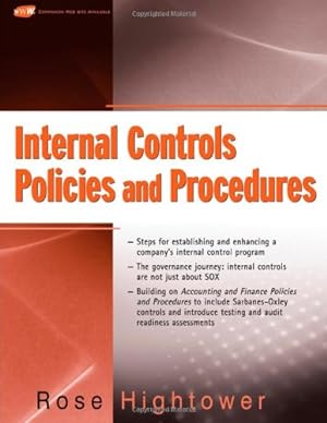 Seller image for Internal Controls Policies and Procedures by Hightower, Rose [Paperback ] for sale by booksXpress