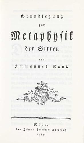 Seller image for Kant, I: Grundlegung zur Metaphysik der Sitten for sale by AHA-BUCH GmbH