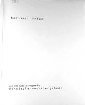 Bild des Verkufers fr Heribert Friedl zum Verkauf von BuchKunst-Usedom / Kunsthalle