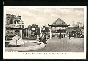 Bild des Verkufers fr Ansichtskarte London, Balkan States Exhibition, The Western Gardens, Earl`s Court zum Verkauf von Bartko-Reher