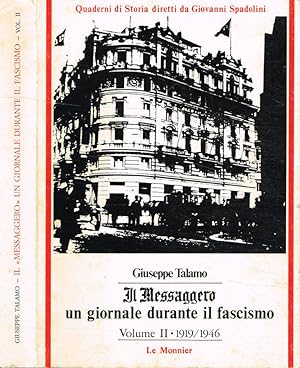 Bild des Verkufers fr Il messaggero un giornale durante il fascismo. Cento anni di storia Vol.II, 1919-1946 zum Verkauf von Biblioteca di Babele