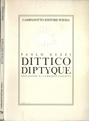 Bild des Verkufers fr Dittico Diptyque zum Verkauf von Biblioteca di Babele