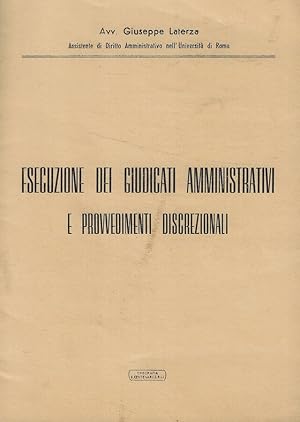 Immagine del venditore per Esecuzione dei giudicati amministrativi e provvedimenti discrezionali venduto da Biblioteca di Babele