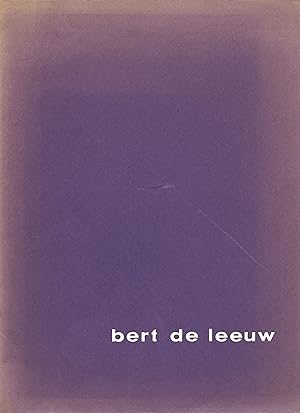 Bert De Leeuw (1926 - 2007) - Signed exhibition catalogue