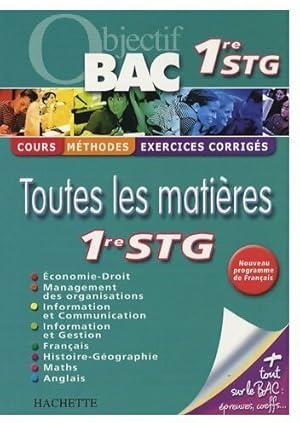 Toutes les matières 1ère STG - Valérie Alléguède