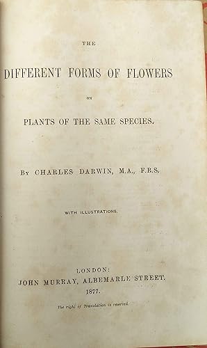 The Different Forms of Flowers on Plants of the Same Species. With Illustrations.